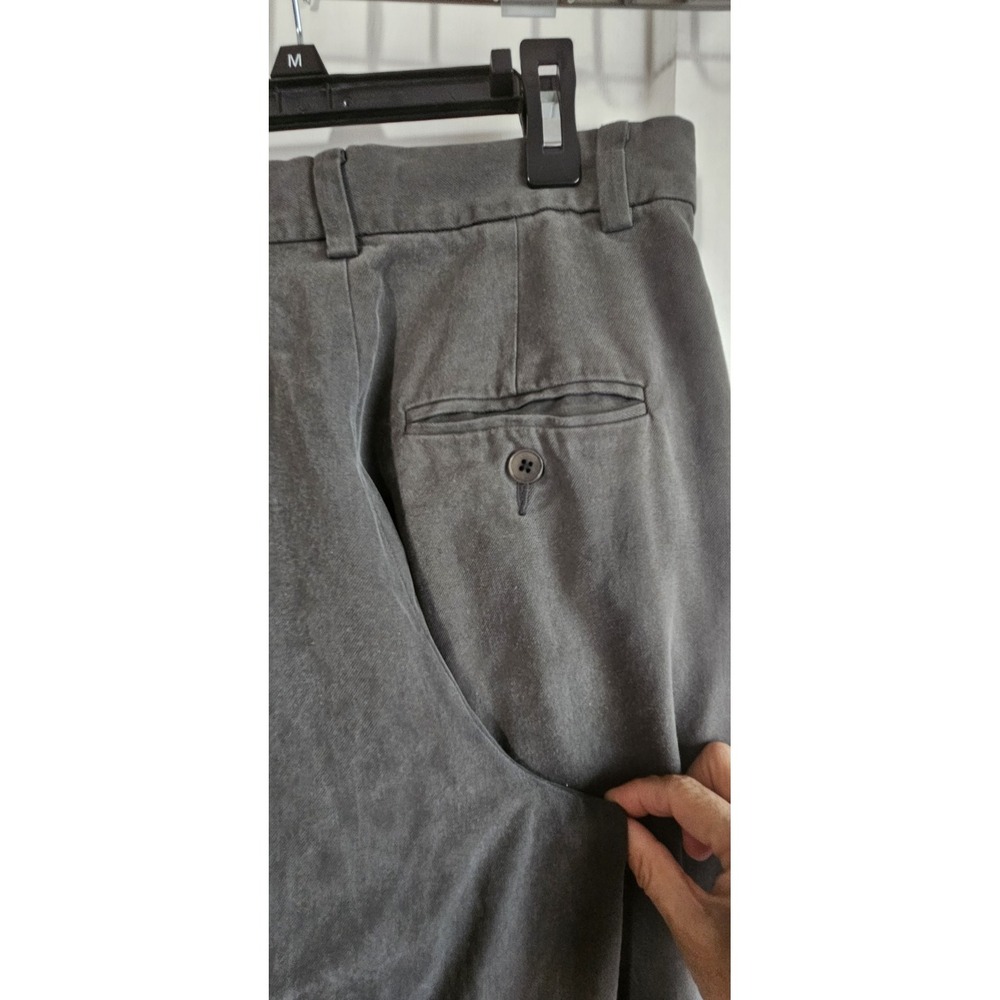 100% SILK Banana Republic Charcoal Gray Wide Leg Pants - Picture 4 of 10